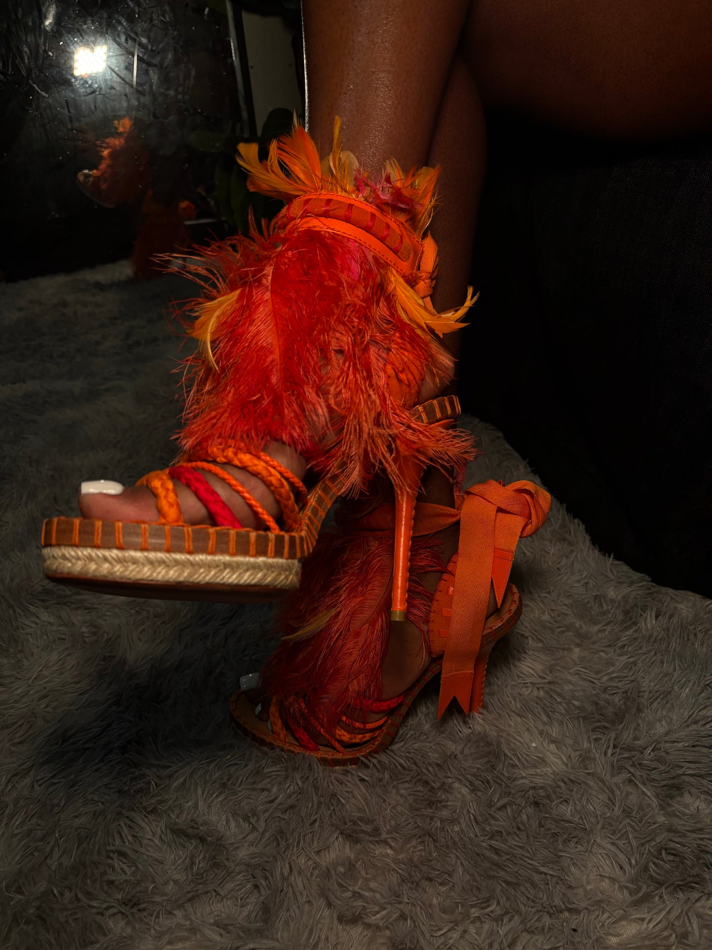 Dior Tahiti Feather Heels