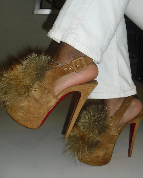 Christian Louboutin Splash Fur Heel