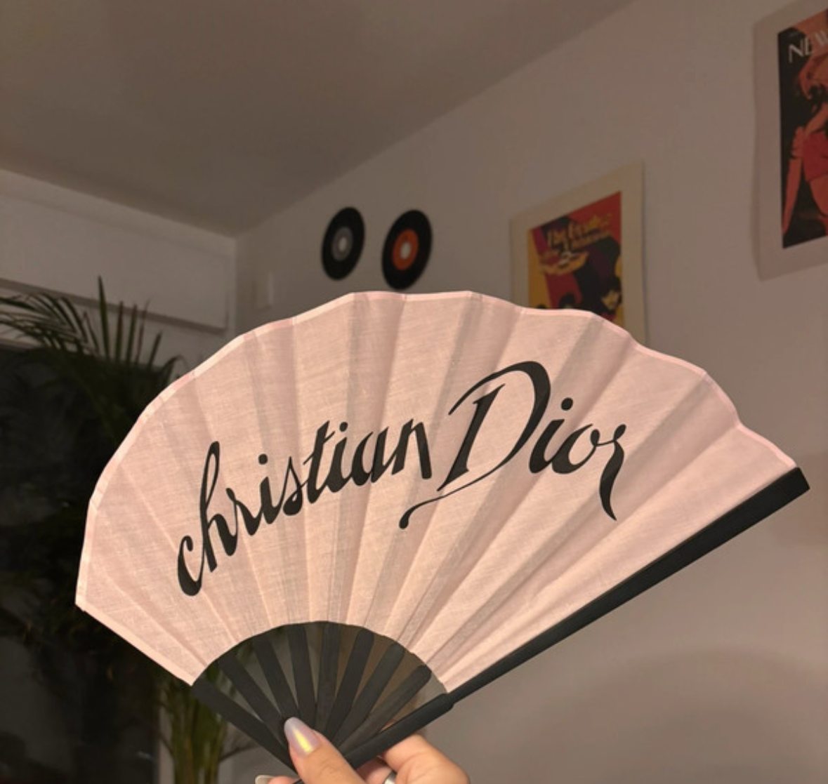 Dior Galliano pink fan