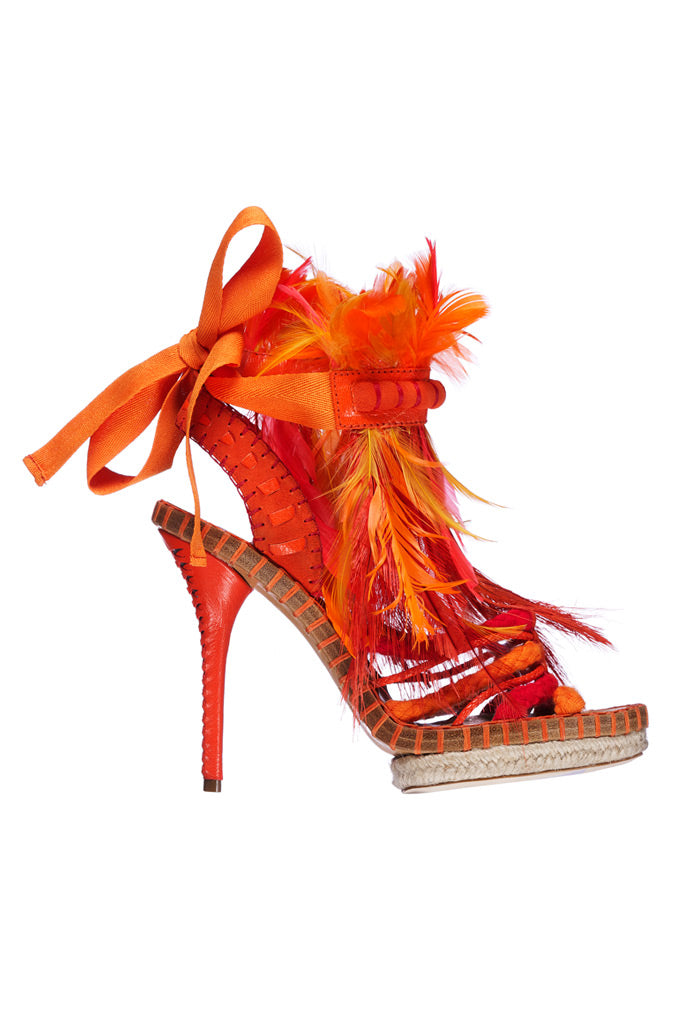 Dior Tahiti Feather Heels