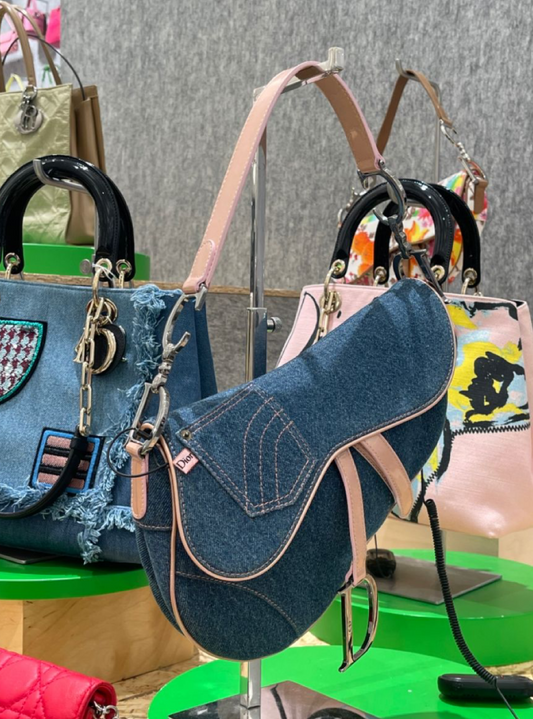 Dior Denim Saddle Bag