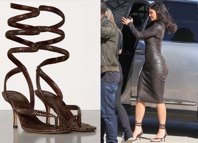 Bottega Veneta Python sandal