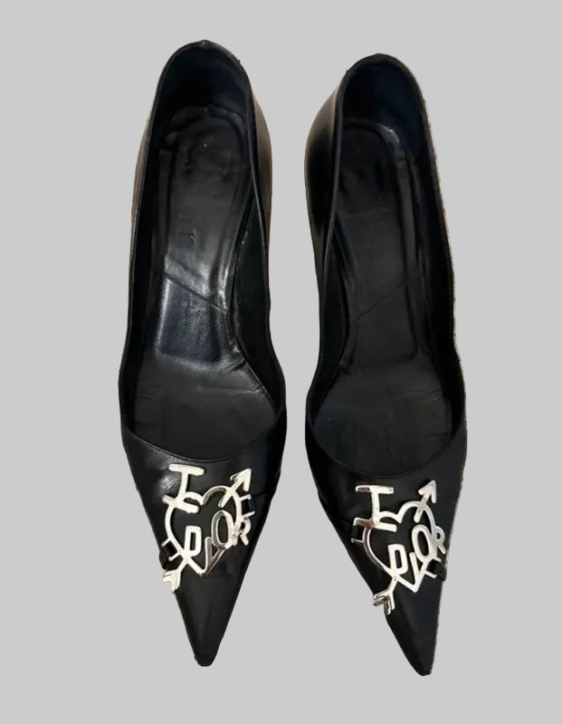 Christian Dior by Galliano "I Love Dior" Leather heels -EU 38