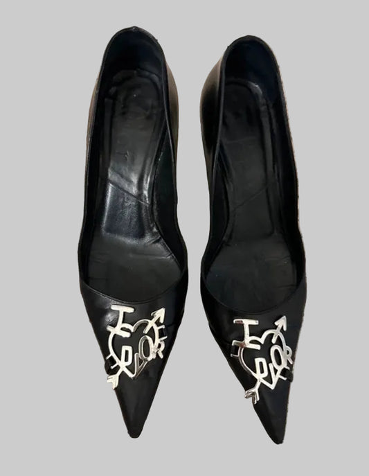 Christian Dior by Galliano "I Love Dior" Leather heels -EU 38