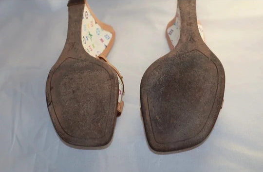 Louis Vuitton Multicolor Monogram Canvas And Leather Bow Wedge Sandals -Eu 39