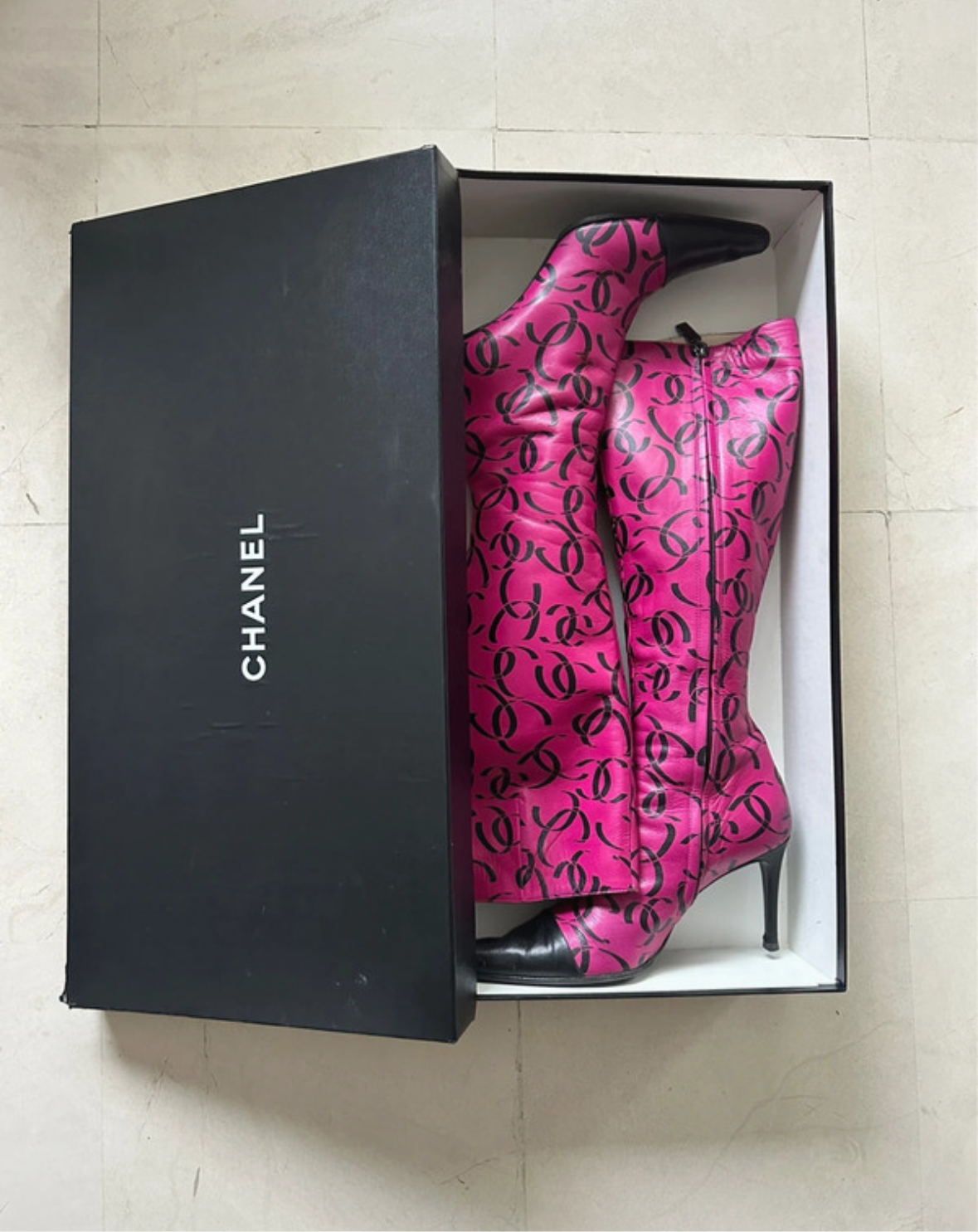 Chanel CC Logo boots