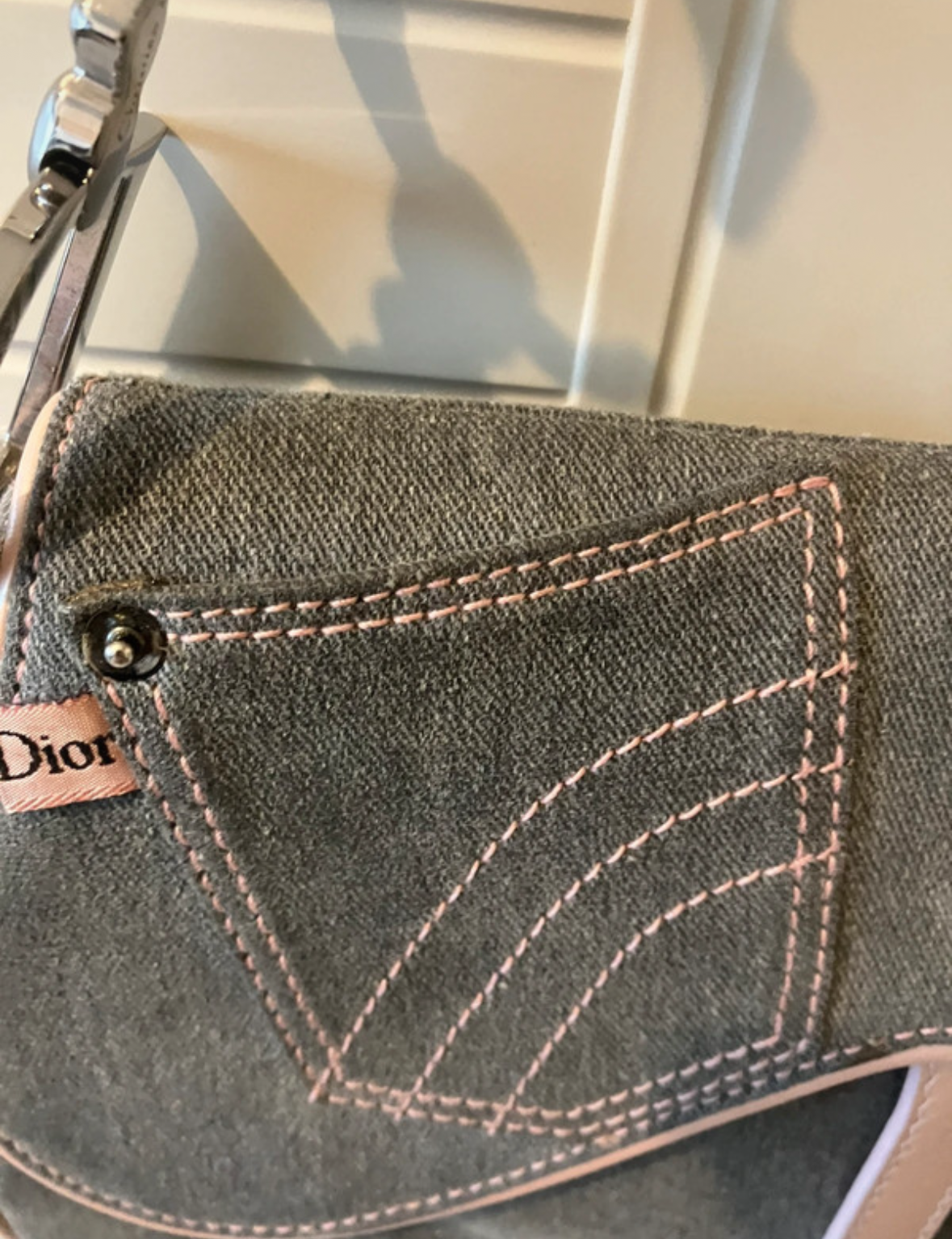 Dior Denim Saddle Bag