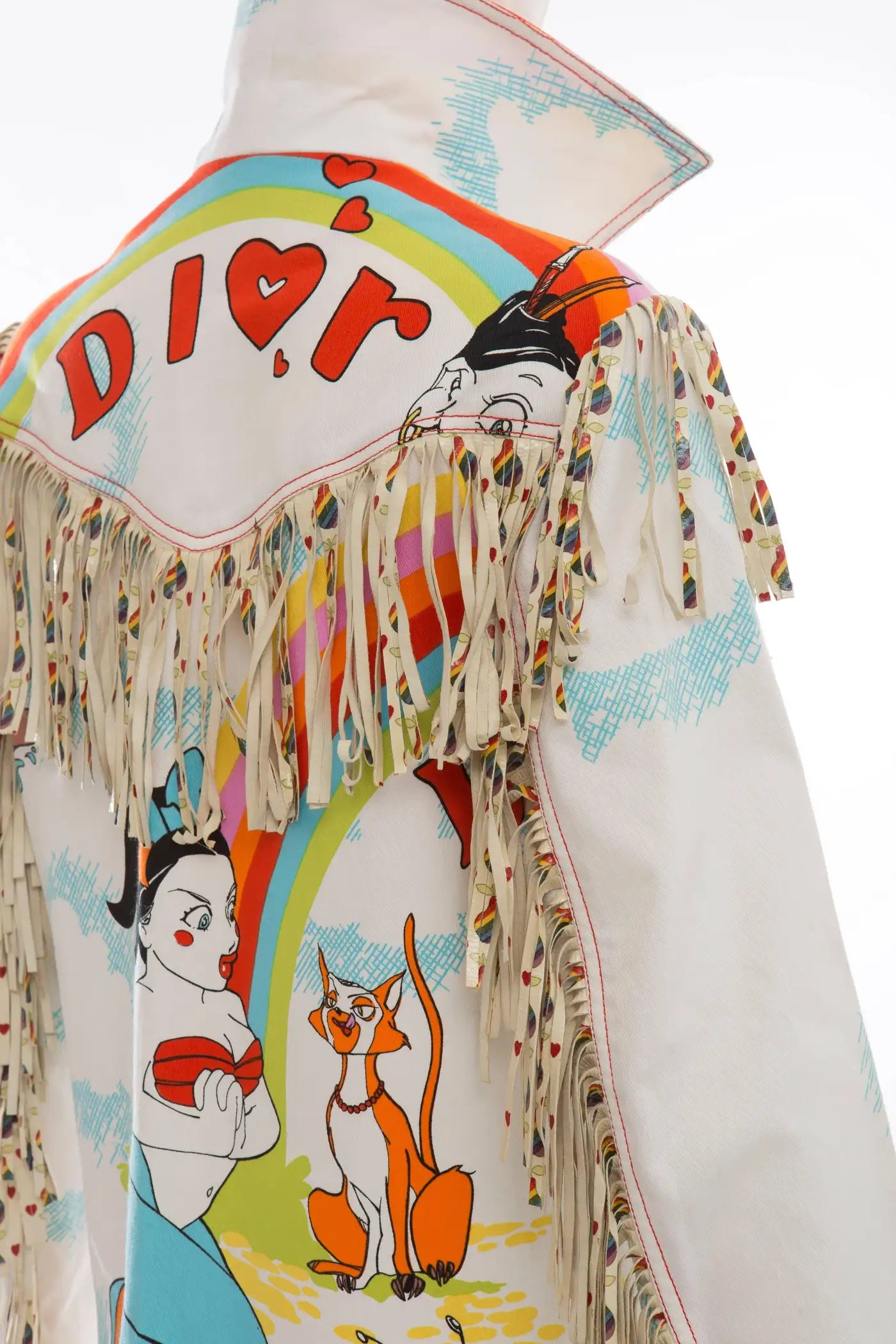 John Galliano For Christian Dior Cotton Jacket With Leather Fringe, Spring 2001