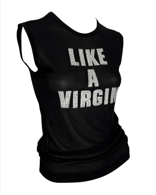 S/S 2001 Dolce & Gabbana 'LIKE A VIRGIN' Sheer Top