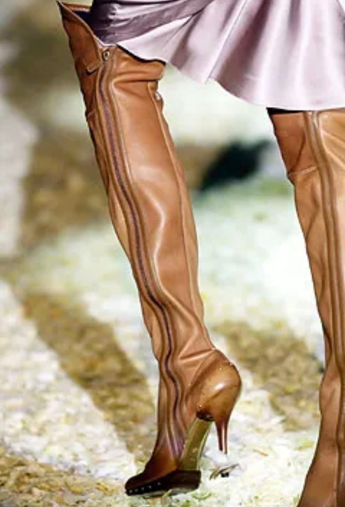 Tom Ford for Gucci Cognac Brown Leather Boots - Eu 38