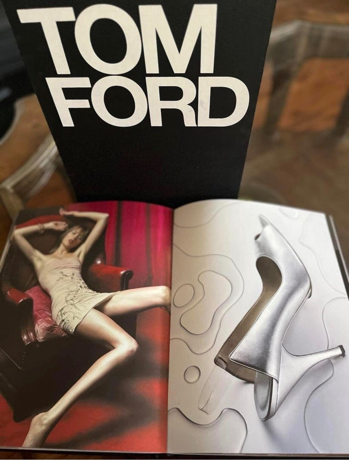 Tom Ford for Gucci silver slingback pumps