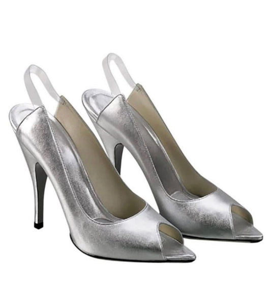 Tom Ford for Gucci silver slingback pumps