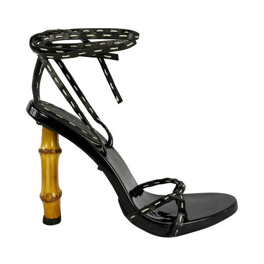 Gucci by Tom Ford S/S 2003 Bamboo Black Sandals- Eu 37.5