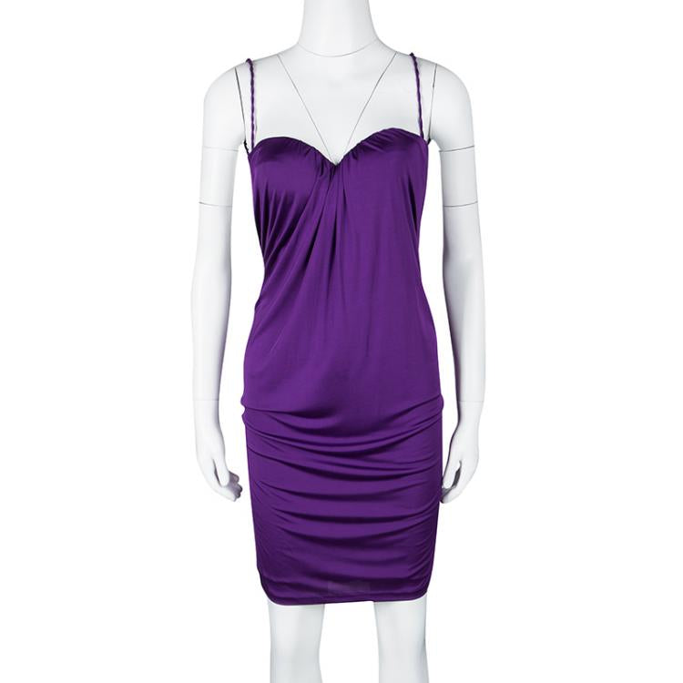 Dsquared2 Purple Sleeveless backless Draped Dress - Small